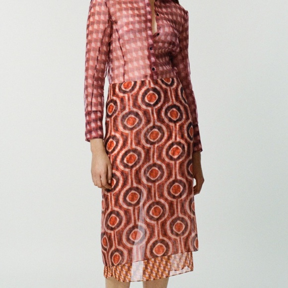 Zara printed tulle skirt size M- NWT - Picture 5 of 6